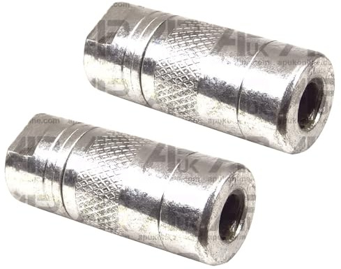 2x Heavy duty Grease Gun end M10 BSP Coupler nipple hydraulic connector 4 Jaw