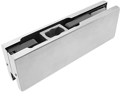 PrimeMatik - Door patch fitting. Lower corner hinge in aluminum for floor spring door closer