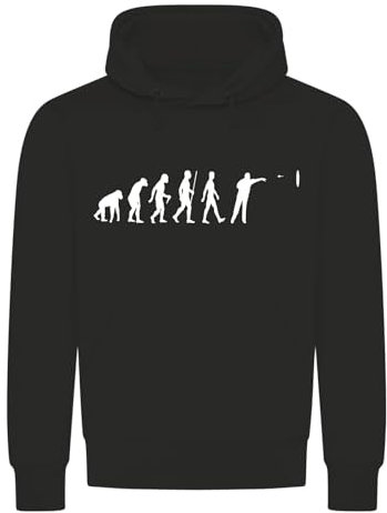 absenda Evolution Dart Kapuzenpullover - Sport Scheibe Pfeil Dartpfeile Turnier Schwarz L