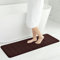 Homaxy Memory Foam Badezimmer Badteppich Saugfähige Rutschfester Badvorleger Waschbar Badematte- 43 x 120 cm, Braun