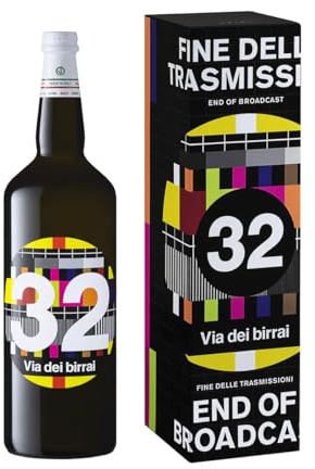 32 Via dei Birrai - Curmi Birra Artigianale Bianca Magnum 1,5L (5,8% Vol.) con Astuccio Regalo Fine delle Trasmissioni, Birra al Farro e Malto d'Orzo, Idea Regalo Esclusiva, Made in Italy
