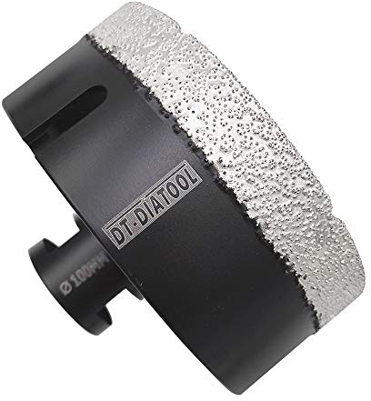 DT-DIATOOL Foret Diamant 100mm Scie Cloche pour Forage à Sec Carrelage Porcelaine Marbre Céramique Granit
