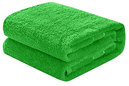 Mixibaby Waschhandschuh, Gästetuch, Handtuch, Duschtuch, Badetuch, Saunatuch aus Frottee, Größe:Badetuch 100x150cm, Farbe:Apfelgrün