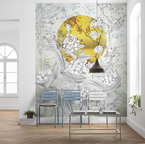 Komar X4-1020 Papier peint non tissé Motif Karma 200 x 250 cm 4 panneaux Largeur de bande 50 cm Paysage Soleil Papier peint Décoration murale Papier peint mural Design X4-1020