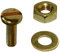 Aerzetix: C18179A - Kit – x30 Boulons – x30 Écrou – x30 Rondelle – M3 - Laiton