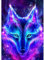 ParNarZar 5D Diamond Painting 35 x 45 cm Glühender Wolf Zeichentrickfilm Anime Voll Bild DIY Mosaik Kits für Kinder ab 6+ Anfänger Schlafzimmer, Haus, Wand Und Eingang Dekoration