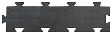 10x Fliesen schmal schwarz PVC Boden Klick Fliesen Platte Klicksystem Garage Werkstatt Camping Kunststoff