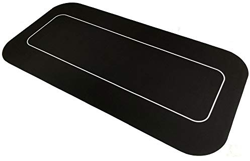 Yuanhe Poker-Matte, 177,8 x 88,9 cm, tragbar, rechteckig, aus Gummi, Schaumstoff, Schwarz