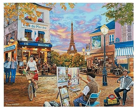 Relish - Dementia Jigsaw Puzzle Age 16+ for Adults, 100 Piece Sunset in Paris Puzzle - Activities & Gifts for Elderly People with Alzheimer's
