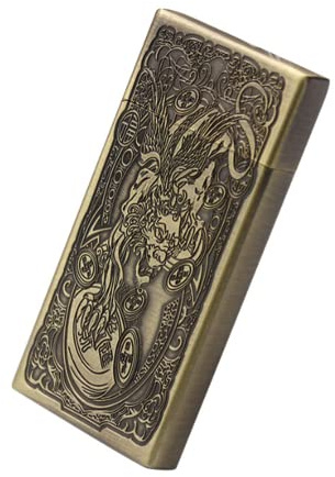 (Sold without Kerosin) Vintage Dragon Kerosin Feuerzeuge Klassischer Zigarettenanzünder Retro Schleifscheibe Design Geschenk oder Sammlung