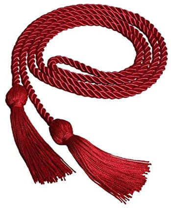 1pc Graduation Honor Cords Tassels Cord Polyester Yarn Honor Cord for Bachelor Gown Length 68 in for Graduation Students (red)