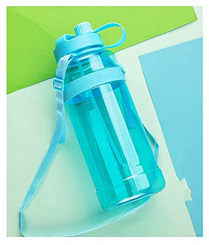 Sparrow Angel Sport Wasserbecher 1000 ml 2000ml Wasser Trinkflasche für Sportwasserflasche mit Stroh Großen Flaschen Outdoor Große Flasche 1L 2L 3L (Capacity : 700ml, Color : Blue)
