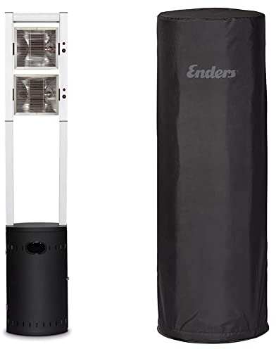 Enders® Terrassenheizer Gas ECOLINE PURE, Gas-Heizstrahler 5640 & Enders® Polo 2.0 Wetterschutzhülle 5676 für Terrassenheizer, Heizpilz, Schwarz, 50 x 50 x 120 cm, Witterungsbeständig, Outdoor