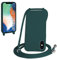 WenBaby Handykette für iPhone X/iPhone XS Hülle mit Band,Handyhülle mit Schnur zum Umhängen Silikon Seil Necklace Schutzhülle mit Kordel Tasche Case TPU Bumper für iPhone X/iPhone XS- Dunkelgrün