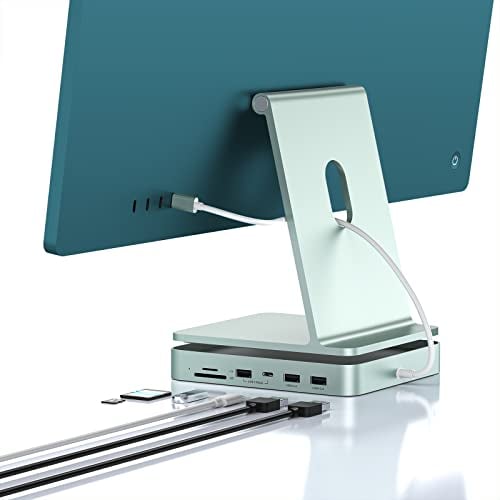 PULWTOP USB C HUB Für iMac 24 2021/2023/2024, 7 In 1 iMac HUB Für iMac M1/M3/M4,iMac Zubehör Mit USB C 10gbit/s,3*USB A,SD/TF-Kartenleser,Unterstützung Von M.2 NVME SSD(Nicht enthalten),Grün