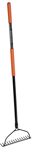 BLACK+DECKER Planierrechen - 150 cm - Fiberglas und Kohlenstoffstahl - Schwarz/Orange