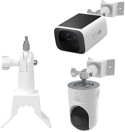 HOLACA 90° Wall Angle Bracket Compatible with IndoorCam P24, SoloCam S220, 1/2/2C/2C Pro/3/3C/E, Arlo, and Other Models 6.35 mm (1/4 Inch)