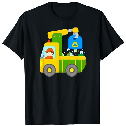 Camion à ordures vert vide conteneur en verre recyclage poubelle T-Shirt
