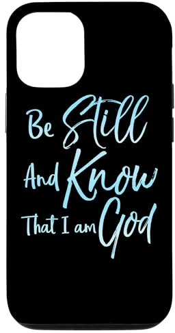 Hülle für iPhone 15 Blue Watercolor Phone Gift Be Still and Know That I Am God