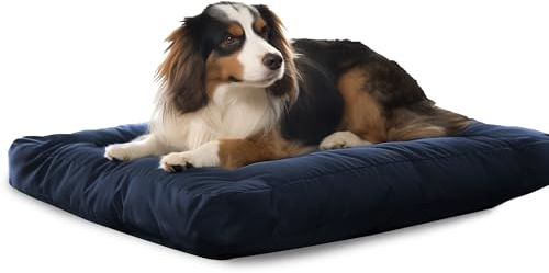 Flowen Cuscino Cane Taglia Grande 105x70 Facile da Lavare con Federa Sfoderabile e Impermeabile Resistente a Morsi e Graffi Cuccia Cane e Gatto per Interno ed Esterno Perfetta Estate e Inverno Blu