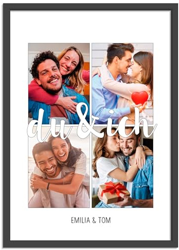 OWLBOOK® Personalisierte Geschenke für Frauen Männer Valentinstags Geschenke für Ihn Sie Fotogeschenke mit eigenem Foto Partner Geschenke mit Foto zum Jahrestag du & ich Papier