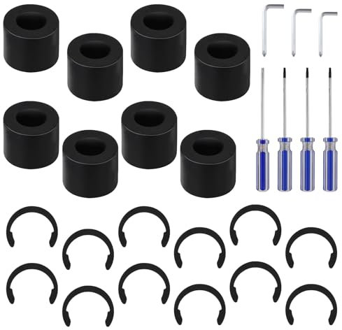 8 St Gummiwalzen Auflösung für Cricut Maker und 12St Gummiwalzen Ersatz Verhindert das Verrutschen des Gummis Halteclip Ringe Kompatibel mit Cricut Maker mit Ersatzteilen