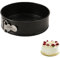 HZYUEKUN Round Cake Tin, 16 cm Springform Round Non-Stick Baking Pans, Latch and Loose Base Removable Bottom, Bake Ware for Baking Home and Kitchen Cheese Basque Cake (6 Inch)