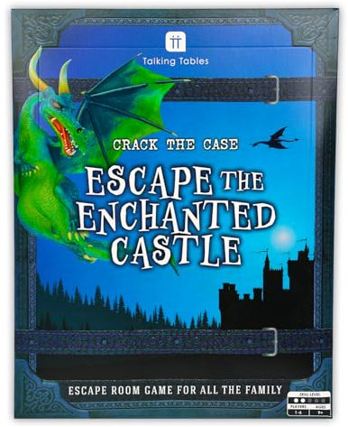 Talking Tables Escape The Enchanted Castle Rescue the Dragon -Escape Room Game, Crack the Case Puzzle, Clues, QR Codes Family Games for Kids Brain Teaser Puzzles Ages 9+, 1-6 Players