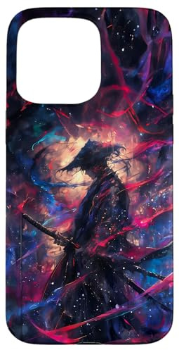 Japanischer Samurai majestätisches Galaxie Design Hülle für iPhone 15 Pro Max