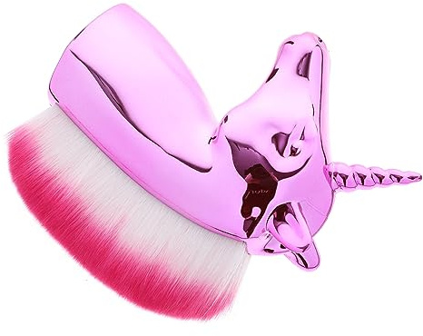 HONMEET Unicorn Make-up Pinsel Rosegold Kunststoffgriff Kosmetik Puder Foundation Pinsel Für Frauen Und Mädchen Professioneller Schminkpinsel Mit Einzigartigem Einhorn-design
