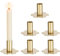 Inweder Kerzenständer für Stabkerzen Metall-Kerzenhalter: 6 er Gold Stabkerzenhalter für Tischaufsätze Moderne Spitzkerzenhalter für Advent Weihnachten Klein Kerzenständer Set für Hochzeit Heimdeko