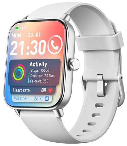 Smart Watches for Women(Answer/Make Call), Alexa Built-in 1.8 HD Ladies Smartwatch with Heart Rate/SpO2/Sleep Monitor, 110+Sports, IP68 Step Counter Fitness Tracker for iPhone/Samsung/Android