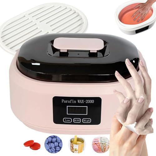 200W Paraffinwaschbad für Hände und Füße, 3500 ml Heizung mit Temperaturanzeige, Fußpflege Set für glatte und weiche Haut, ideal für Spa-Behandlung zu Hause