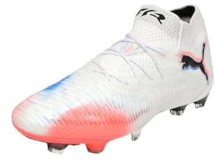 PUMA Future 8 Ultimate FG Hot Pursuit Unisex, White, 13 UK