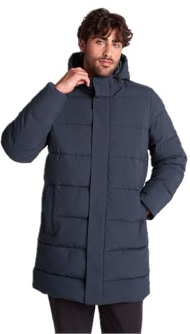 TOG24 Preece Men Longline Quilted Winter Coat Windproof Hood Rain Resistant | Insulated, Jacket, Lightweight, Zip pockets, Toggle adjusters, Layering, Winter, Outdoors, Travel