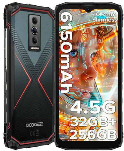 DOOGEE Blade10 Pro Energy Rugged Smartphone, 90Hz 6.56 32GB+256GB/2TB TF, Octa Core telefono rugged, 6150mAh Telefono Indistruttibile, 4.5G Dual SIM/Widevine L1/50MP/NFC/Face ID/OTG/GPS/IP68/IP69K