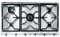 SMEG SRV596GH5, Piano cottura a gas UNIVERSALE, Stainless steel