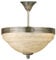 EGLO Deckenlampe Marbella, 3 flammige Deckenleuchte Vintage, Rustikal, Wohnzimmerlampe aus brüniertem Metallguss und Alabaster-Glas in Champagner, Küchenlampe, Flurlampe Decke mit E14 Fassung