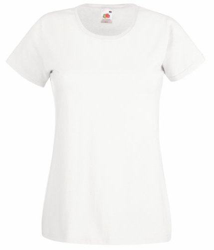 Fruit of the Loom T-Shirt, women's, Bianco, L