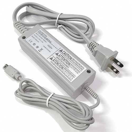 OSTENT Alimentatore CA per caricabatterie da parete per uso domestico compatibile per Nintendo Wii U Gamepad