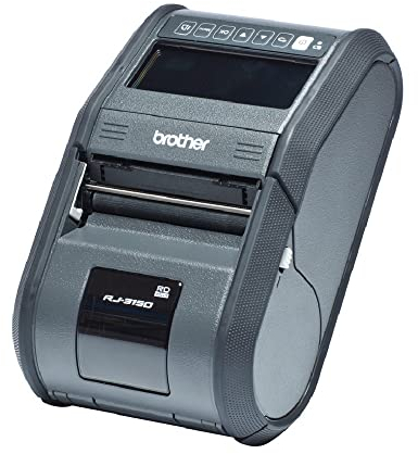 Brother RJ3150 - Impresora portátil de Etiquetas y Tickets de hasta 3 de Ancho (conexión Bluetooth, WiFi, USB y USB Host)