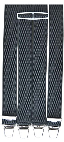 3,5cm Breit Hosenträger Format H Farbe D. Grau Länge 140cm