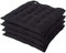 Homescapes 4er Set Stuhlkissen 40x40 cm schwarz – Sitzkissen Outdoor/Indoor mit Baumwollbezug, Sitzpolster waschbar und Oeko-TEX-Zertifiziert für Esszimmer-, Küchen- & Gartenstühle