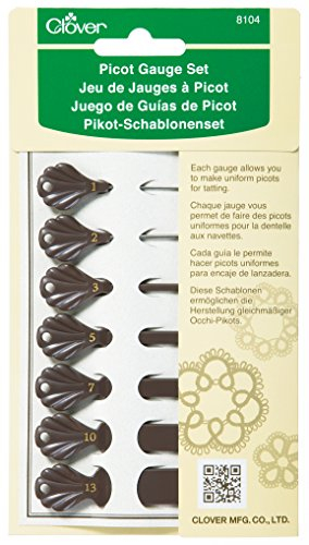 Clover Pikot-Schablonenset / VE3 Inhalt 7 Stück Picot Gauge Set, Edelstahl, Sortiert