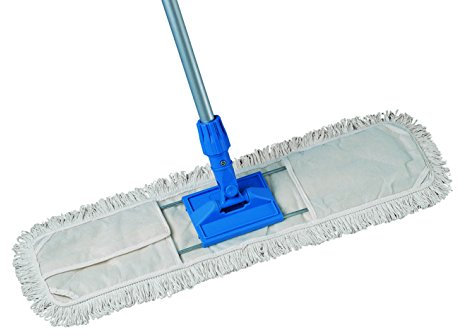 Mery 0120-scopa, in Cotone, 45 cm con Bastone, in Alluminio, Colore: Bianco