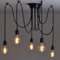 5 Heads E27 Industrial Chandelier Adjustable DIY Ceiling Spider Light Pendant Lamp