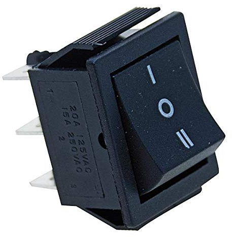 INTERRUTTORE DEVIATORE BIPOLARE STABILE CON ZERO CENTRALE 16A 125V 16A 220V AC