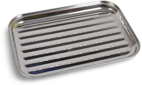 bbq-grillschale IN ACCIAIO 35 x 24 cm padella VERDURE FORMAGGIO FRUTTA ACCESSORI GIARDINO