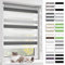 BelleMax Doppelrollo Klemmfix ohne Bohren & mit Bohren, 80x150cm(BxH), Weiß Grau Anthrazit, Duo Rollo, Sonnenschutz lichtdurchlässig Blickdicht, Klemmrollo Fensterrollo, Rollos für Fenster und Tür