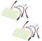 TABEN Blanco cálido Ahorro de energía 5630 48-SMD LED Panel Luz de Techo Auto Car Interior Placa de Lectura Luz Techo Techo Interior Lámpara con Cable + T10 BA9S Adaptadores de festón DC 12V